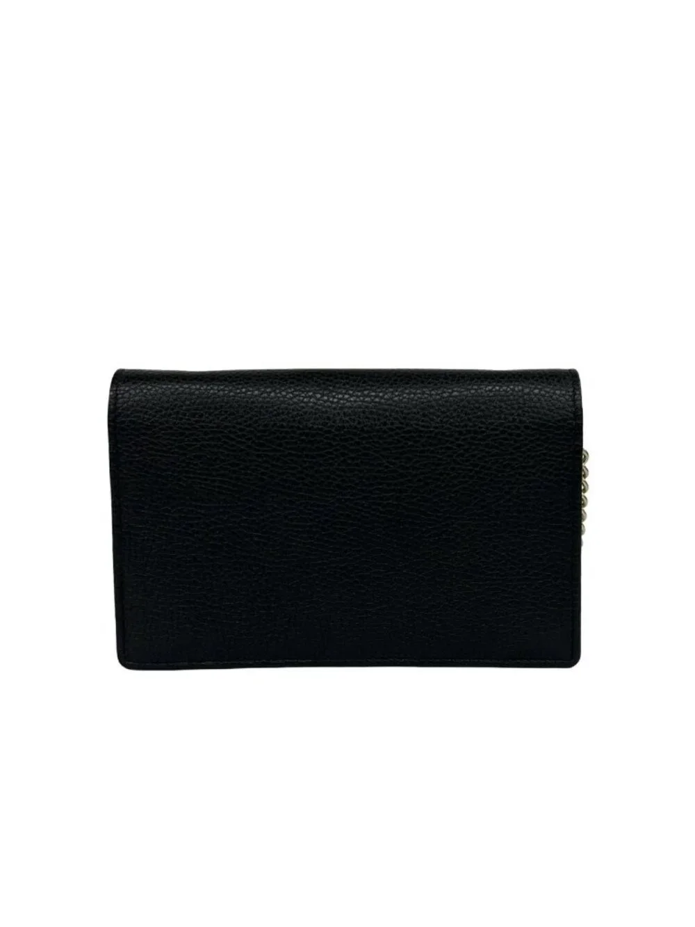 Gucci Soho Interlocking G Leather Chain Wallet on Shoulder Bag Black